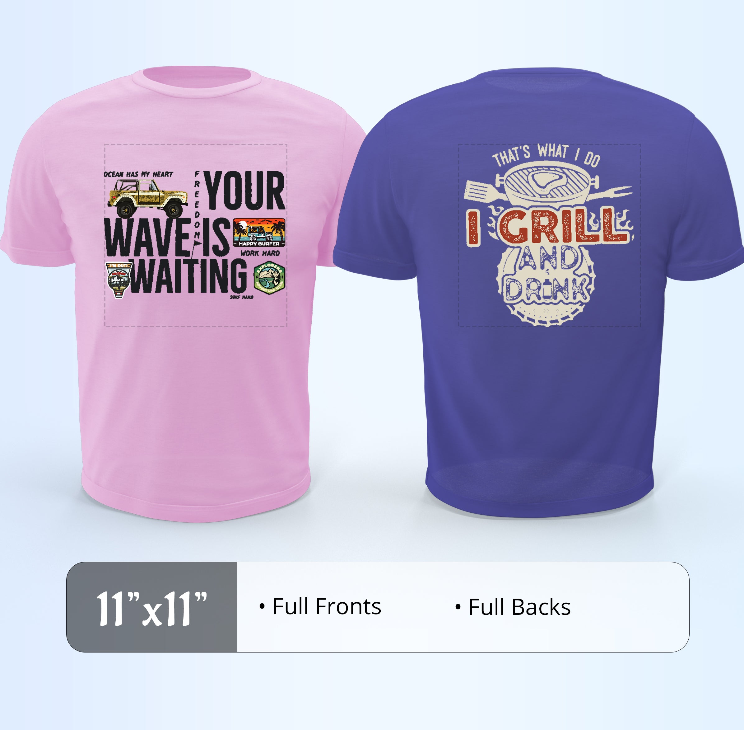 <b>DTF Transfers By Size</b>