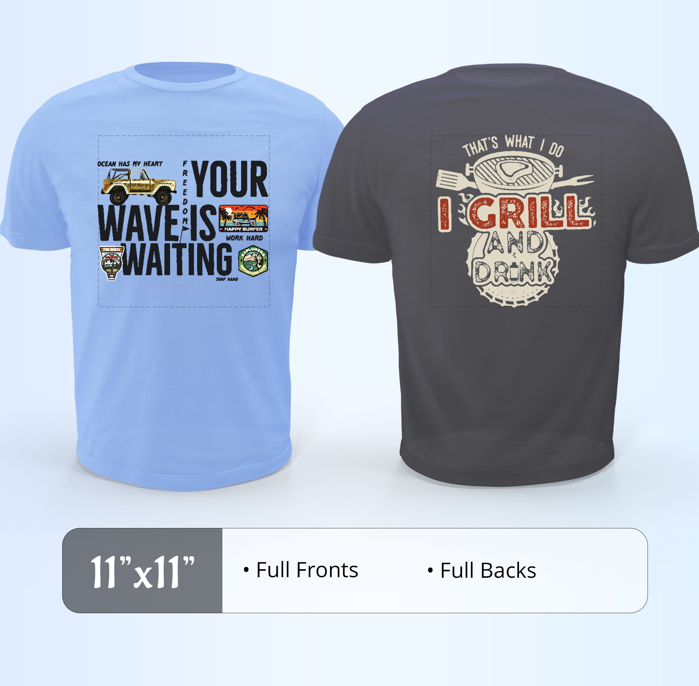 <b>DTF Transfers By Size</b>