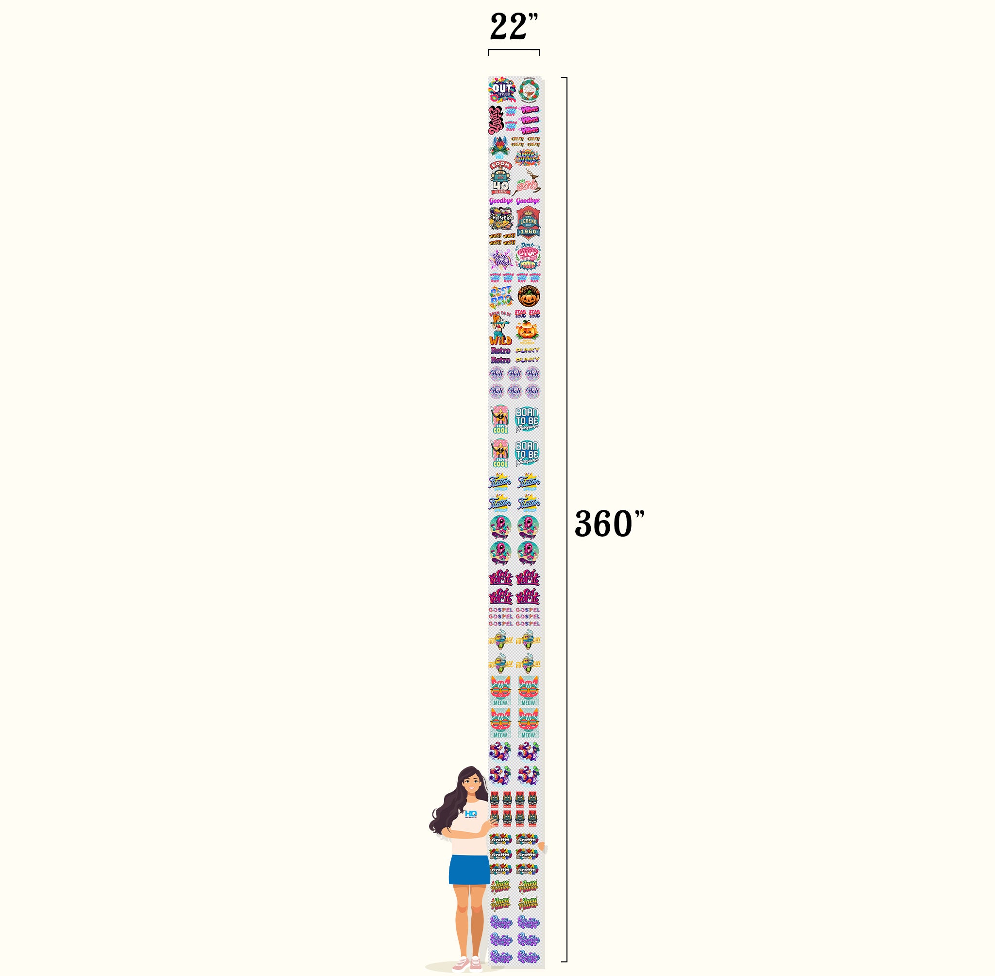 <b>UV DTF Gang Roll</b> Stickers